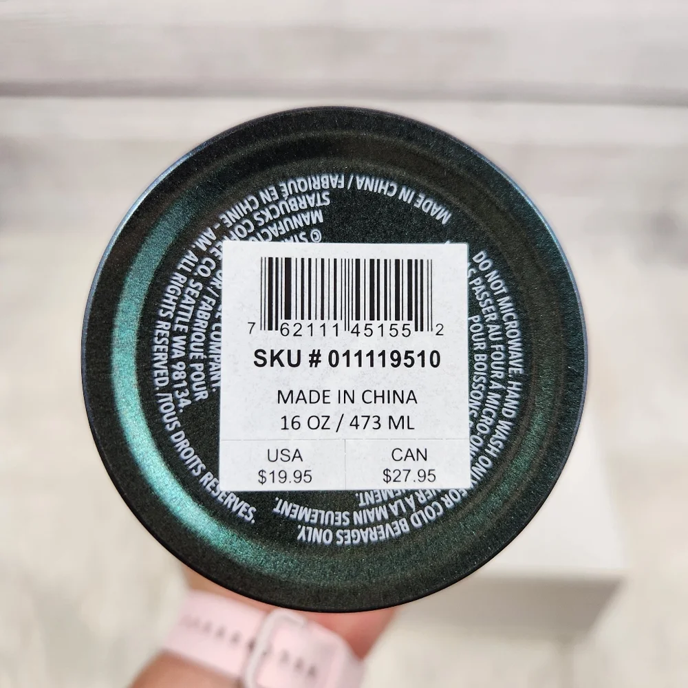 Starbucks Green Glitter Stainless Steel Tumbler